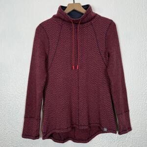 Title Nine Wool Blend Funnel Neck Tunic Pullover Sweater Size Medium
